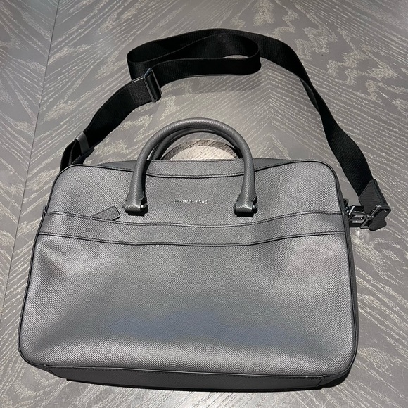 Michael Kors Unisex Grey Leather Briefcase